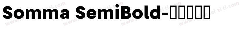 Somma SemiBold字体转换